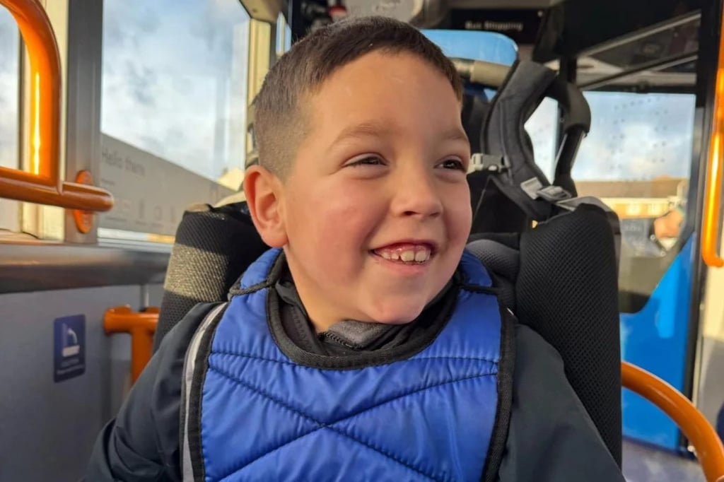 A drug trial has transformed young Albie Kelly’s life, his mother Lauren Kelly says. Photo: sheffieldchildrens.nhs.uk