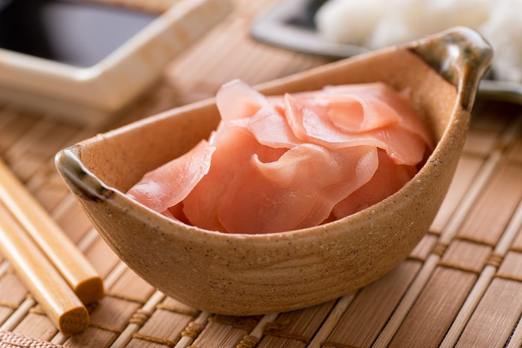Pickled ginger is often eaten with sushi. Photo: Shutterstock Pickled ginger is often eaten with sushi. Photo: Shutterstock