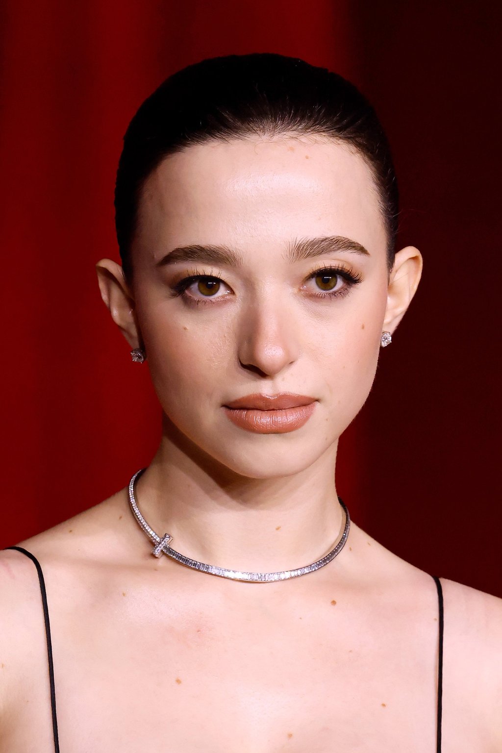 Anora actress and Oscar winner Mikey Madison donned a rigid T by Tiffany choker for last October’s Academy Museum Gala, in LA. Photo: FilmMagic