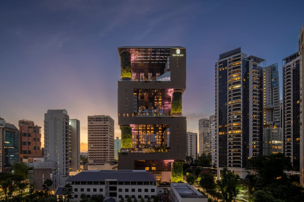 The building housing Pan Pacific Orchard was conceived according to the principles of biophilic architecture. Photo: Darren Soh