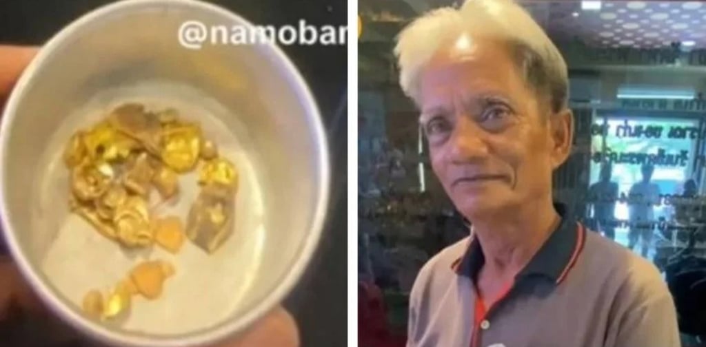 The funeral worker says most families do not want to keep the gold and often give it to the undertakers. Photo: TikTok The funeral worker says most families do not want to keep the gold and often give it to the undertakers. Photo: TikTok