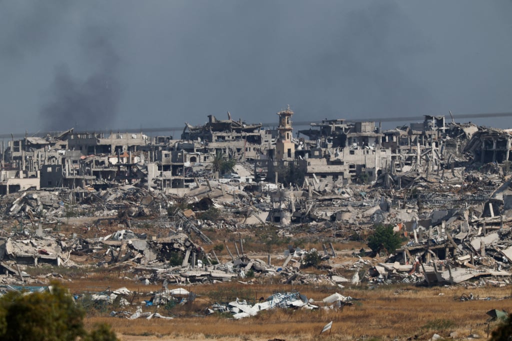 War-torn Gaza, as seen from the Israel. Photo: Reuters War-torn Gaza, as seen from the Israel. Photo: Reuters