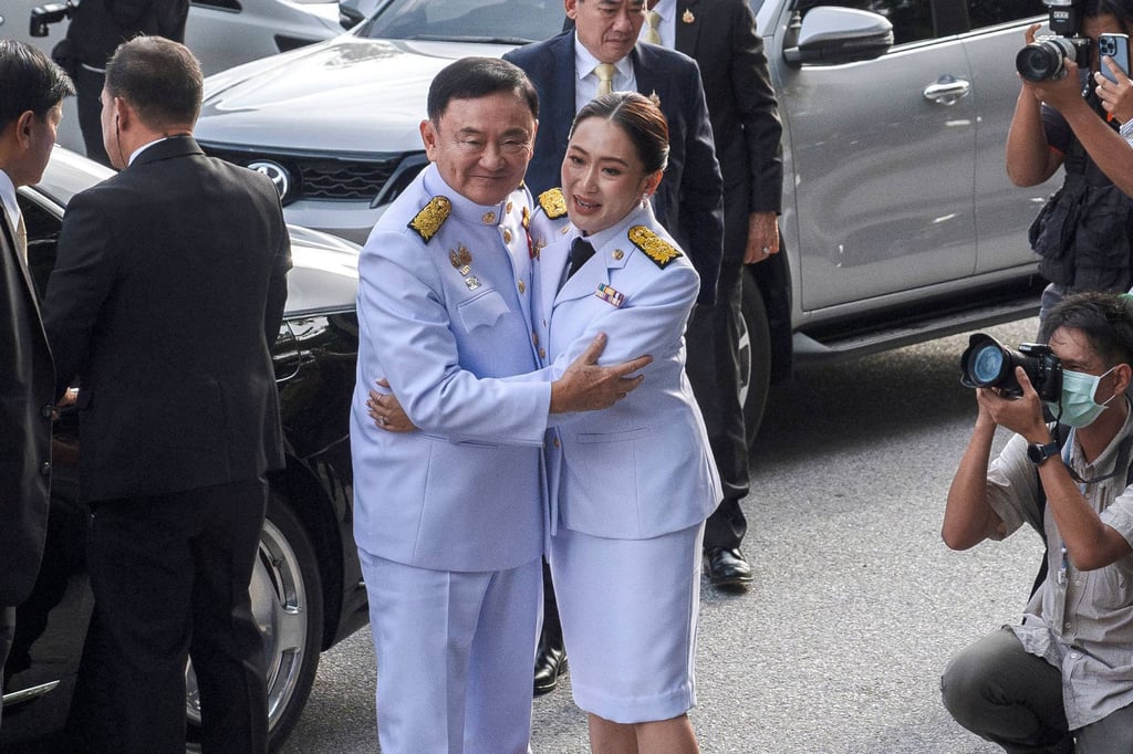 Thai PM Paetongtarn Shinawatra (right) and her father, former PM Thaksin in Bangkok in 2024. Photo: AFP Thai PM Paetongtarn Shinawatra (right) and her father, former PM Thaksin in Bangkok in 2024. Photo: AFP