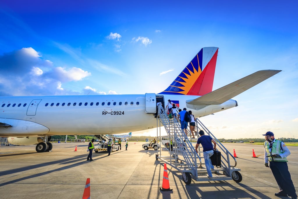 Philippine Airlines has topped the list for punctuality among regional airlines with an 86.07 per cent on-time arrival rate. Photo: Shutterstock Philippine Airlines has topped the list for punctuality among regional airlines with an 86.07 per cent on-time arrival rate. Photo: Shutterstock