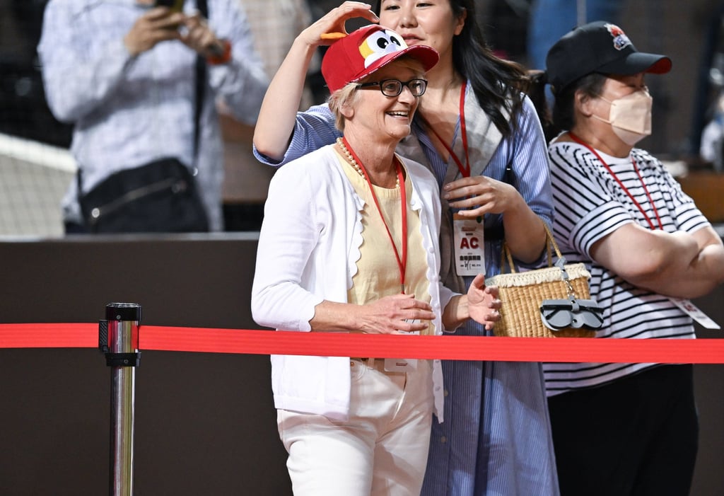 Lori Huang, wife of Nvidia CEO Jensen Huang at a baseball game at the Taipei Dome in June 2024 in Taipei, Taiwan. Photo: Getty Images