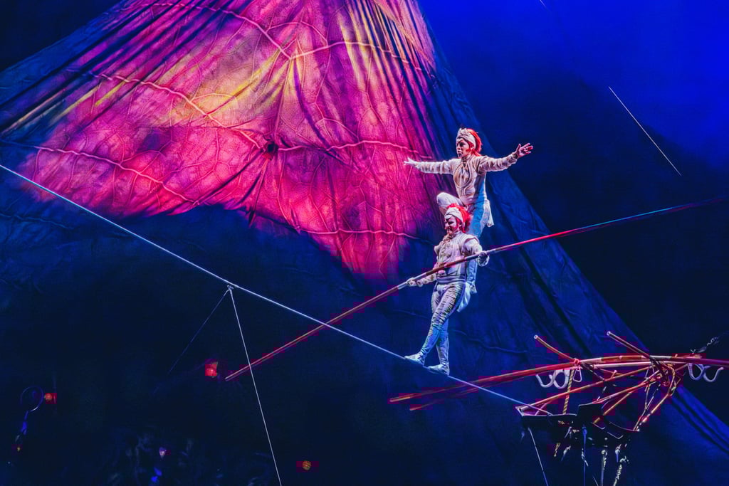Cirque du Soleil performers on a high wire during the Kooza show. Photo: Jocelyn Tam