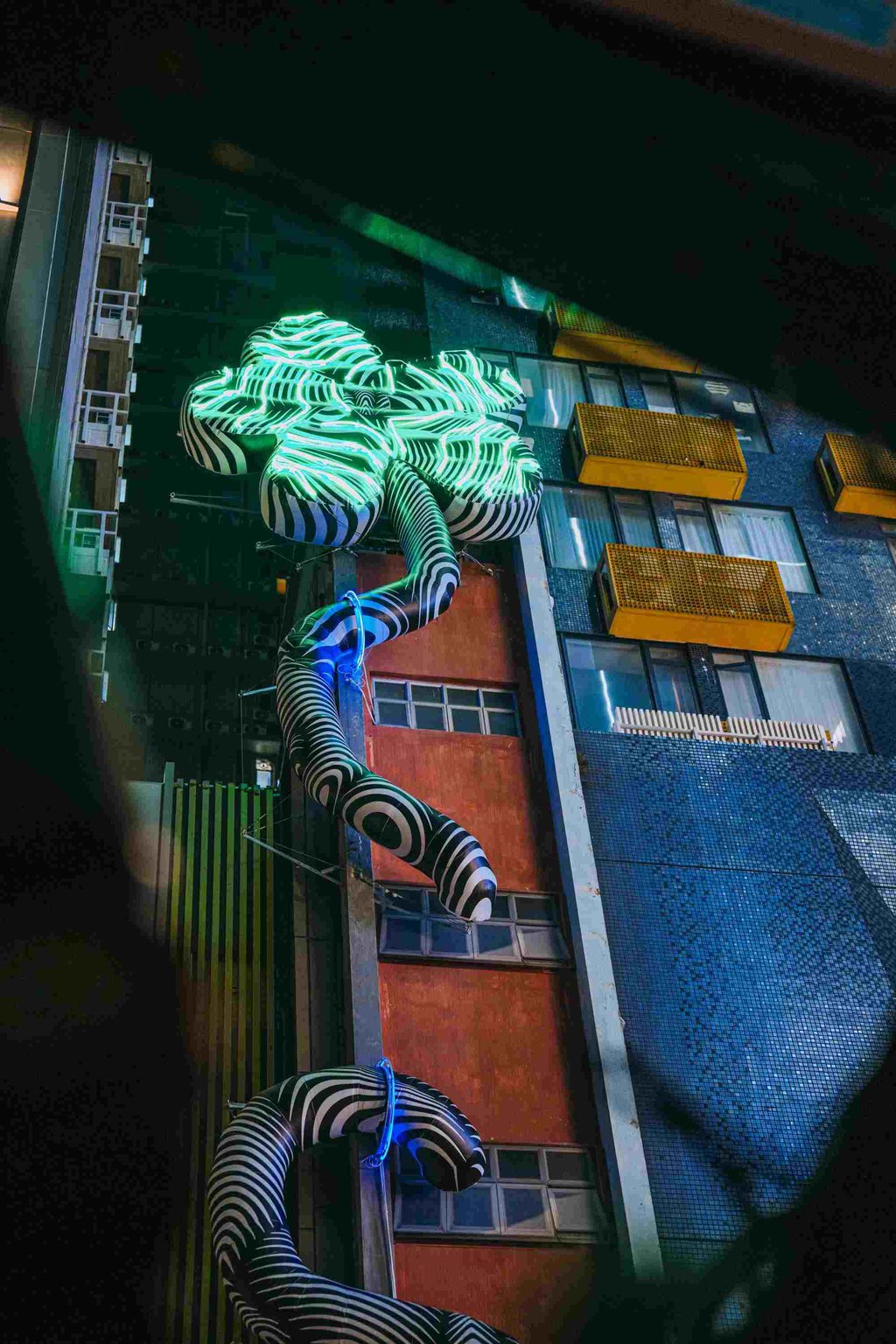 Nobody Is Somebody, a large-scale inflatable flower in Tai Kok Tsui. Photo: Handout