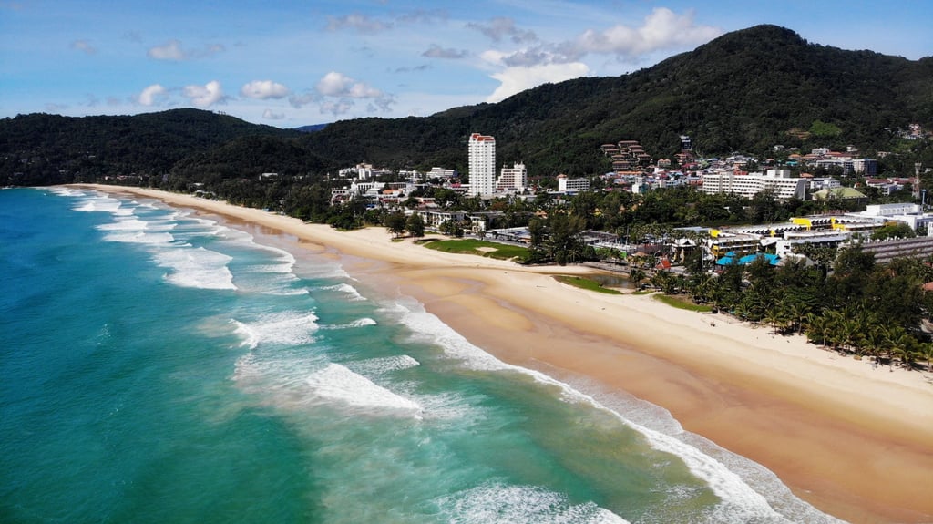 Aerial photo of Karon beach in Phuket. Photo: AFP Aerial photo of Karon beach in Phuket. Photo: AFP