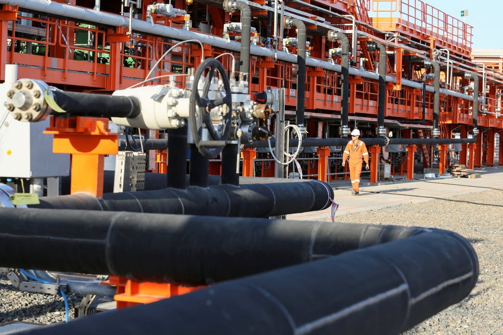 Oil processing infrastructure at an oilfield in the Caspian Sea, western Kazakhstan. Photo: Reuters Oil processing infrastructure at an oilfield in the Caspian Sea, western Kazakhstan. Photo: Reuters
