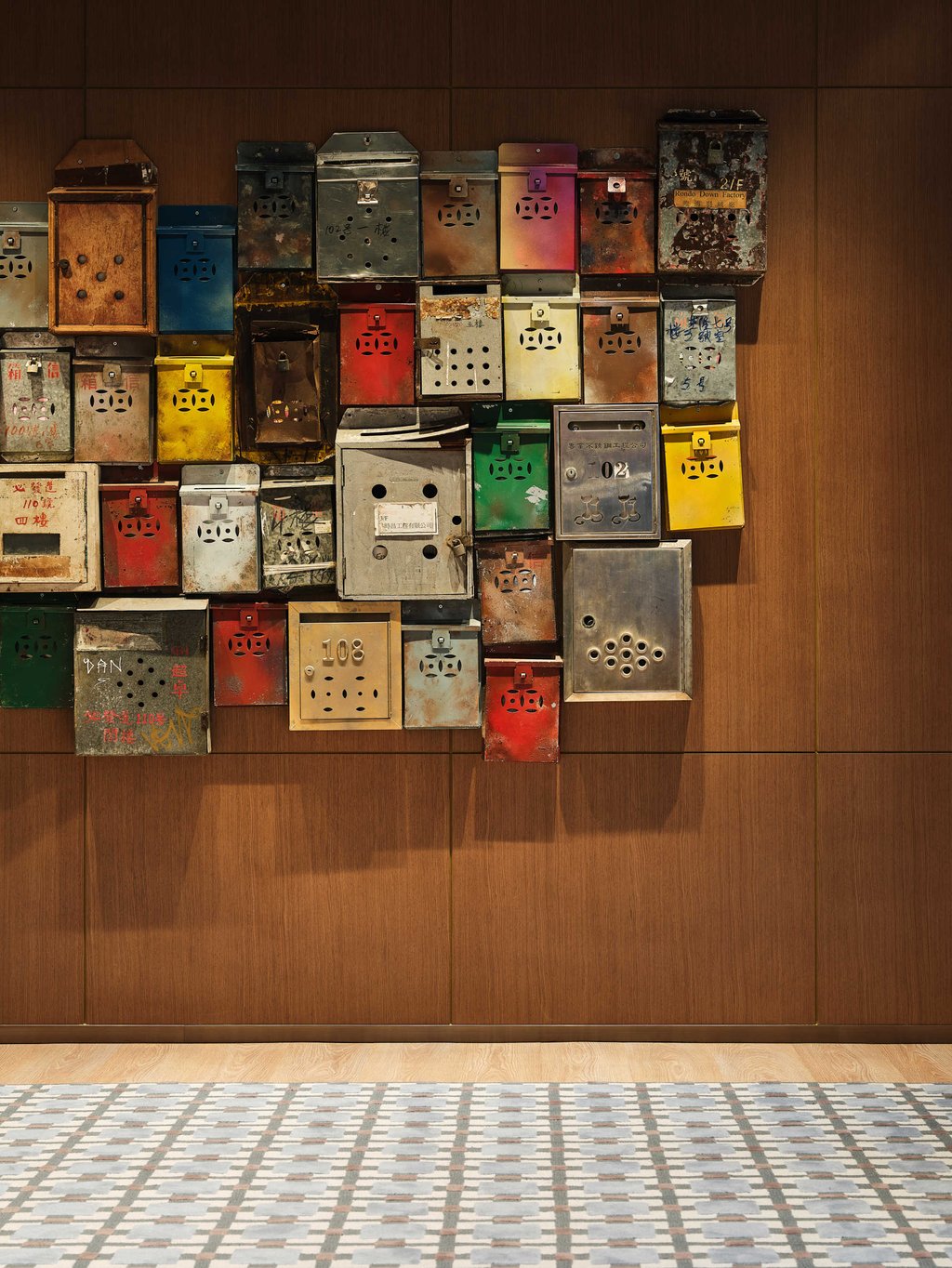 Leung’s team created installations of vintage Hong Kong-style letterboxes. Photo: Han Tang Leung’s team created installations of vintage Hong Kong-style letterboxes. Photo: Han Tang