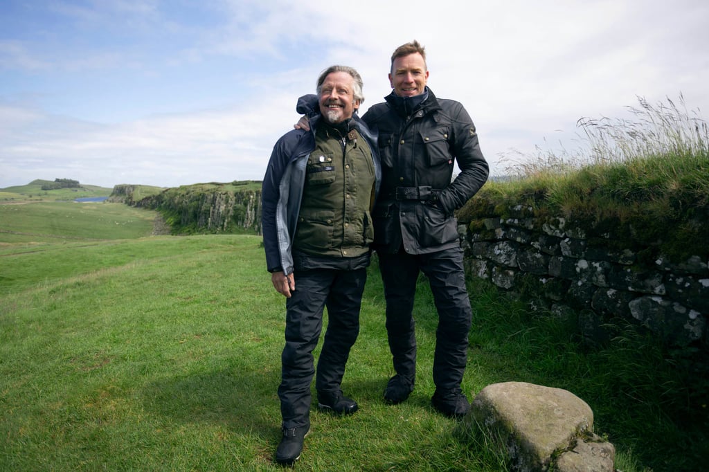 McGregor and Boorman chose to ride vintage motorbikes, rather than electric ones, on their latest adventure, Long Way Home. Photo: Apple TV+ via AP McGregor and Boorman chose to ride vintage motorbikes, rather than electric ones, on their latest adventure, Long Way Home. Photo: Apple TV+ via AP