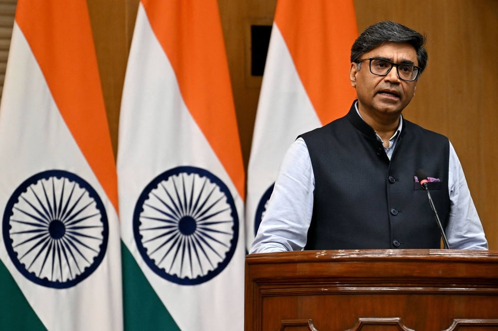 India’s Foreign Secretary Vikram Misri during a press briefing in New Delhi on Saturday. Photo: AFP India’s Foreign Secretary Vikram Misri during a press briefing in New Delhi on Saturday. Photo: AFP