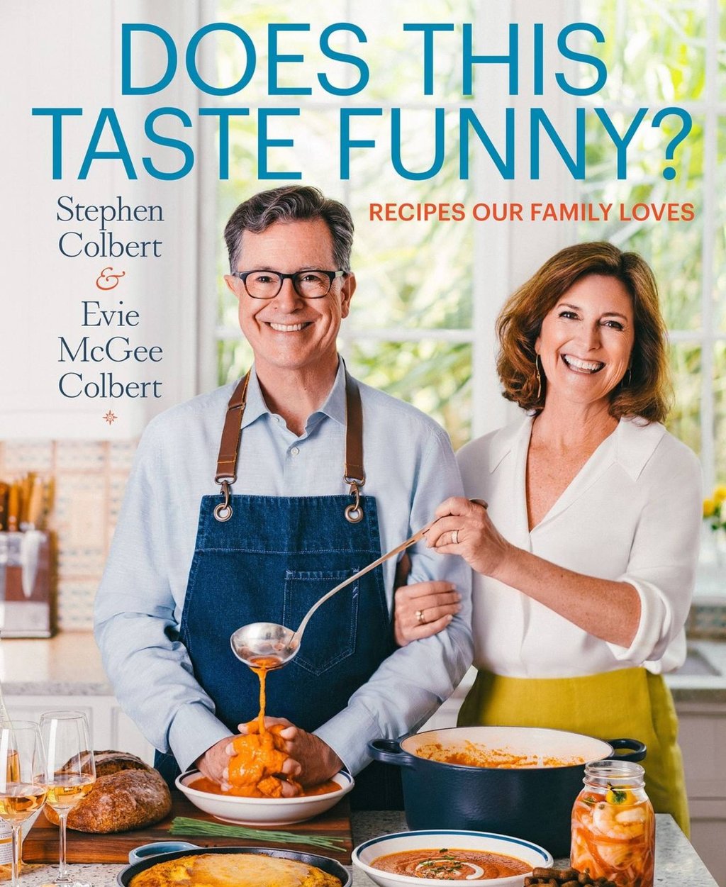 Stephen Colbert and his wife, Evie McGee Colbert, released a cookbook. Photo: @stephenathome/Instagram