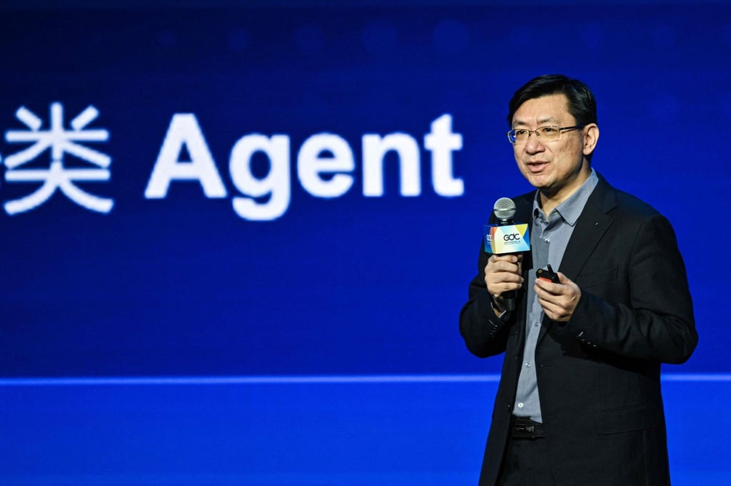 Jiang Daxin, StepFun’s founder and CEO, speaks at a conference in Shanghai in February. Photo: AFP Jiang Daxin, StepFun’s founder and CEO, speaks at a conference in Shanghai in February. Photo: AFP