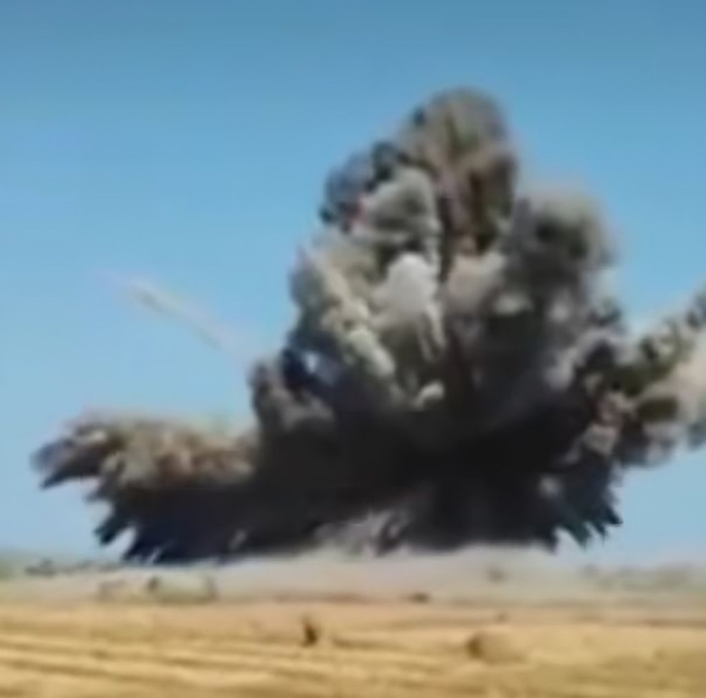 A still from a social media video shows the explosion at an ammunition disposal site in Indonesia on Monday. Photo: Facebook/KangArdas A still from a social media video shows the explosion at an ammunition disposal site in Indonesia on Monday. Photo: Facebook/KangArdas
