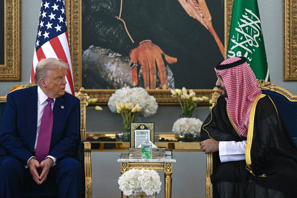 Saudi Crown Prince Mohammed bin Salman (right) meets with US President Donald Trump in Riyadh on Tuesday. Photo: AFP Saudi Crown Prince Mohammed bin Salman (right) meets with US President Donald Trump in Riyadh on Tuesday. Photo: AFP