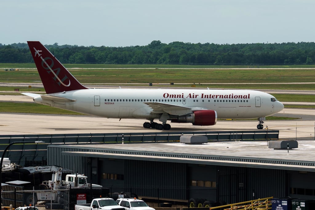 A charter flight from South Africa after landing at Dulles International Airport. Photo: EPA-EFE A charter flight from South Africa after landing at Dulles International Airport. Photo: EPA-EFE