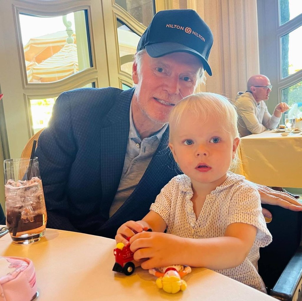 Rick Hilton with his grandson Caspian Barron, one of eight Hilton grandchildren. Photo: @rickhilton7/Instagram Rick Hilton with his grandson Caspian Barron, one of eight Hilton grandchildren. Photo: @rickhilton7/Instagram
