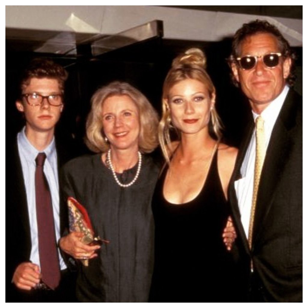 A young Jake and Gwyneth Paltrow with their parents Blythe Danner and Bruce Paltrow. Photo: @sonofsicilia/Instagram