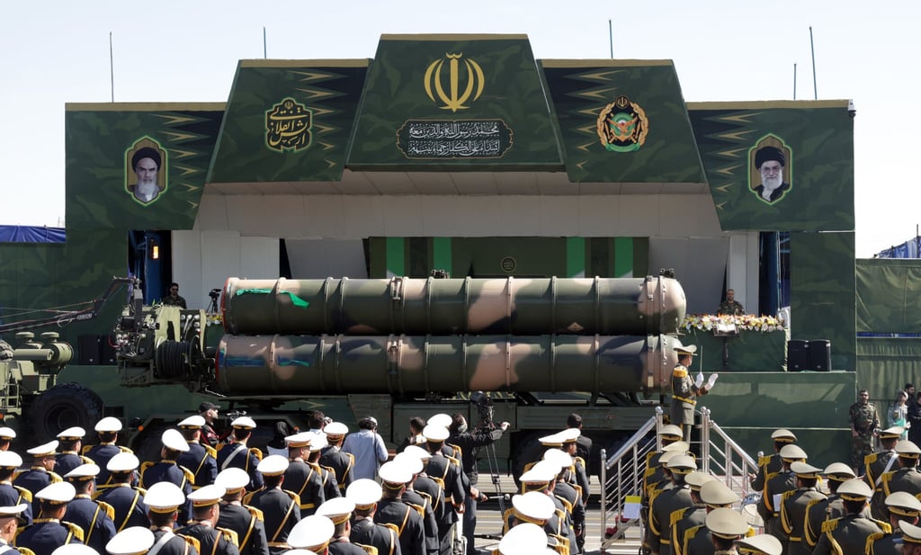A truck carrying the S-300 missile system takes part in the annual Army Day celebration in Tehran, Iran, in April. Photo: EPA-EFE