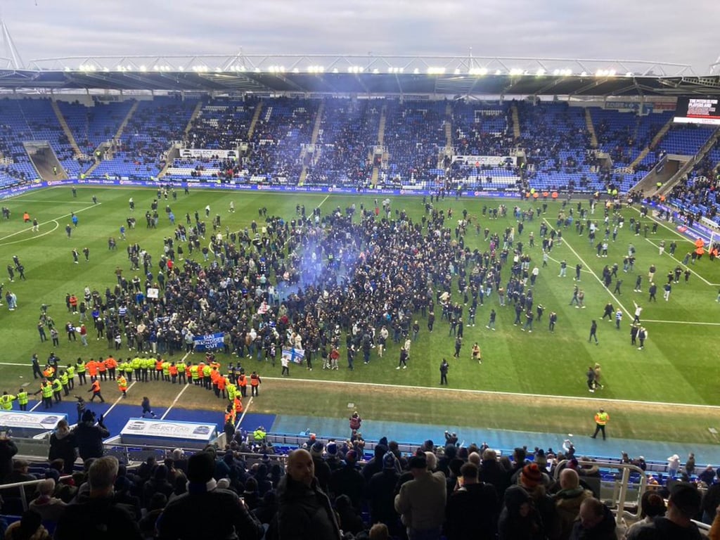 A Reading match was abandoned in January 2024 after a protest against Dai Yongge. Photo: X/TimDellor A Reading match was abandoned in January 2024 after a protest against Dai Yongge. Photo: X/TimDellor