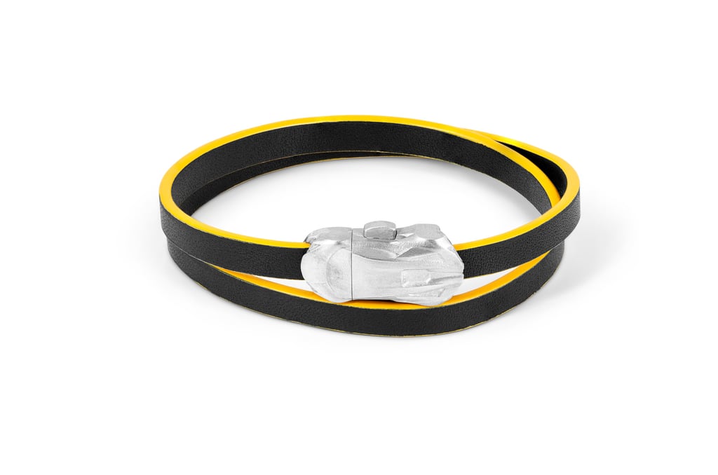 Tateossian for Automobili Lamborghini Double Wrap leather bracelet. Photo: Handout
