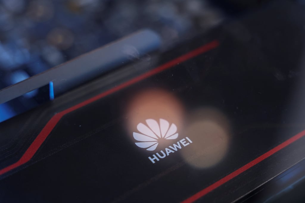 A Huawei inference server seen at a tech fair in Hong Kong. Photo: Reuters