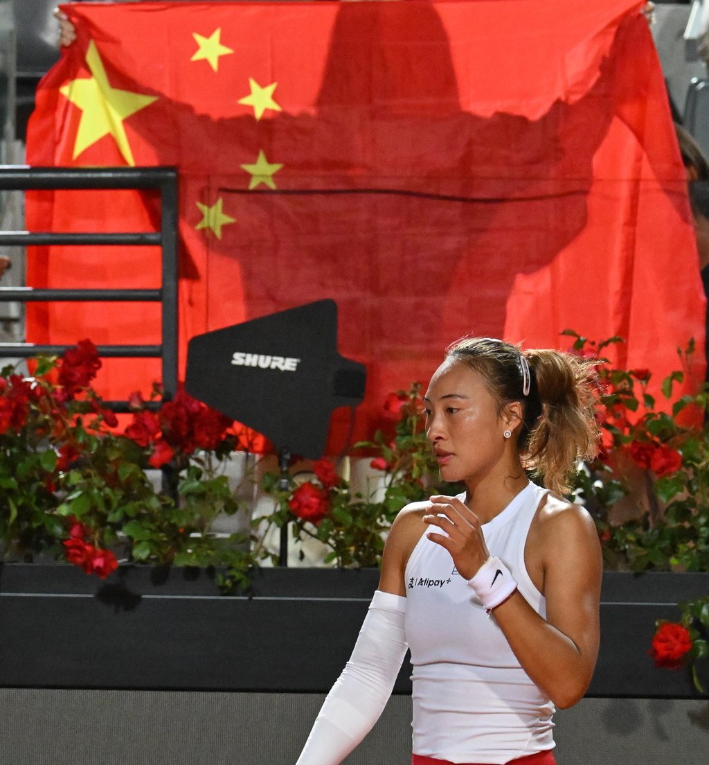 Zheng Qinwen was beaten in the Italian Open semi-finals by Coco Gauff. Photo: Xinhua Zheng Qinwen was beaten in the Italian Open semi-finals by Coco Gauff. Photo: Xinhua