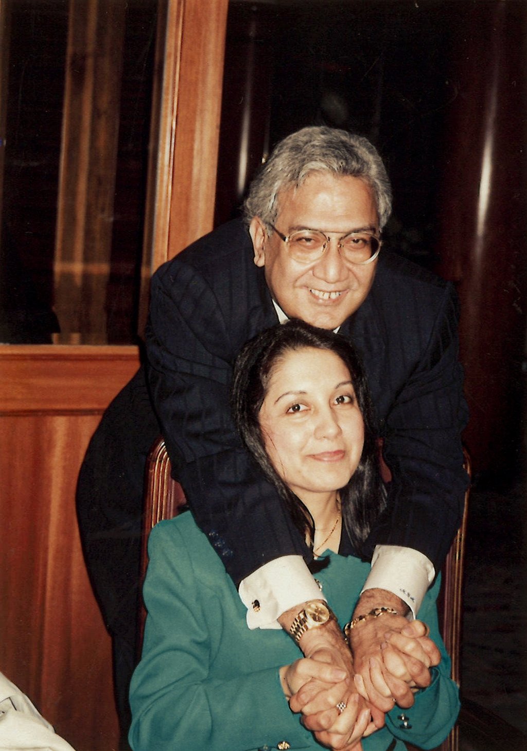 Mohan and Nisha Mirchandani at Jimmy’s Kitchen, in 1995. Photo: courtesy Shonee Mirchandani