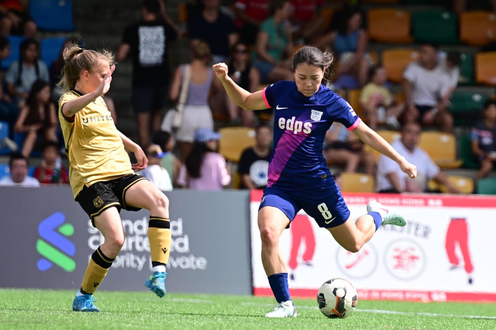 Kitchee (right) take on Wrexham at Hong Kong Football Club. Photo: HKFC Standard Chartered Soccer Sevens