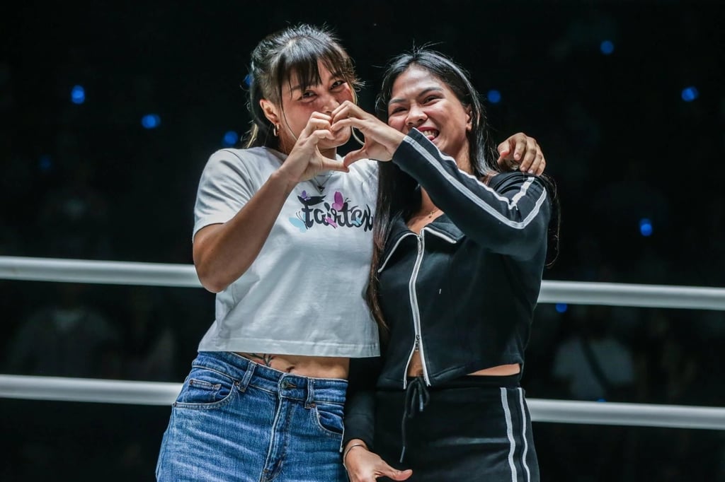 Stamp Fairtex (left) and Denice Zamboanga will now fight in June next year. Photo: ONE Championship