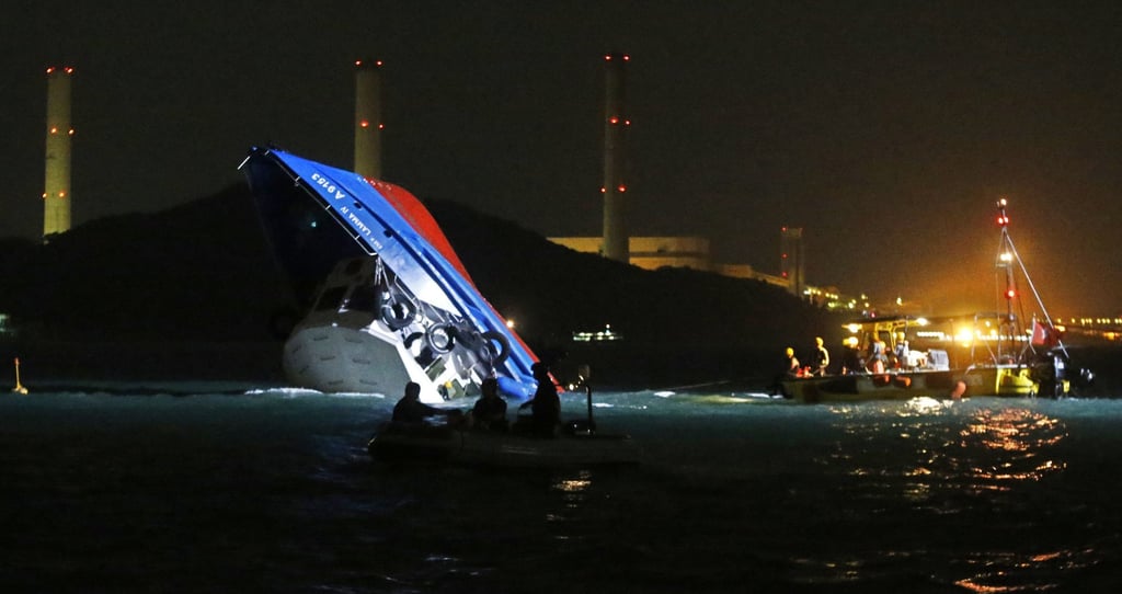 The ferry sank in less than two minutes. Photo: Handout The ferry sank in less than two minutes. Photo: Handout