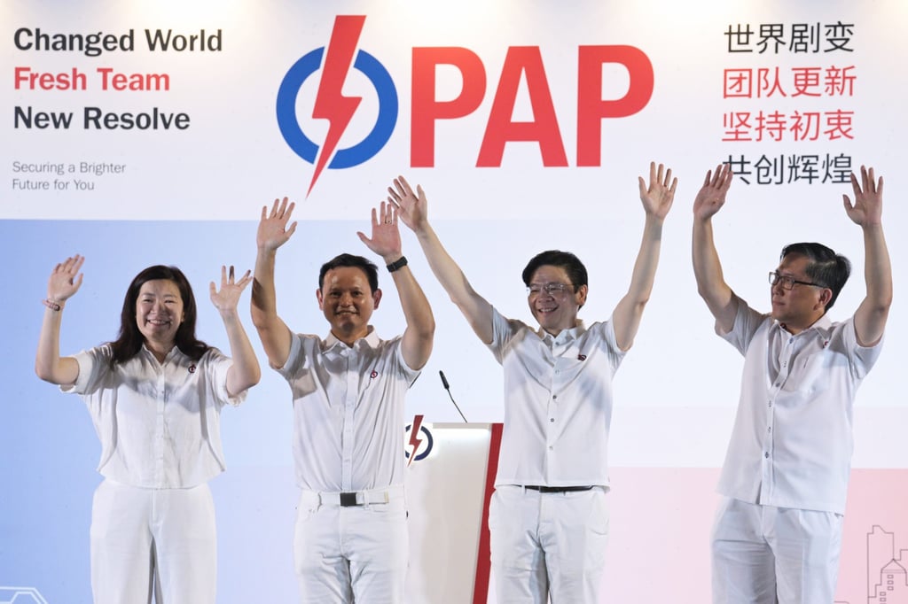 A survey in Singapore shows different levels of satisfaction among the age groups on the outcome of the 2025 election, in which the ruling People’s Action Party, led by Prime Minister Lawrence Wong, won a resounding mandate. Photo: Xinhua