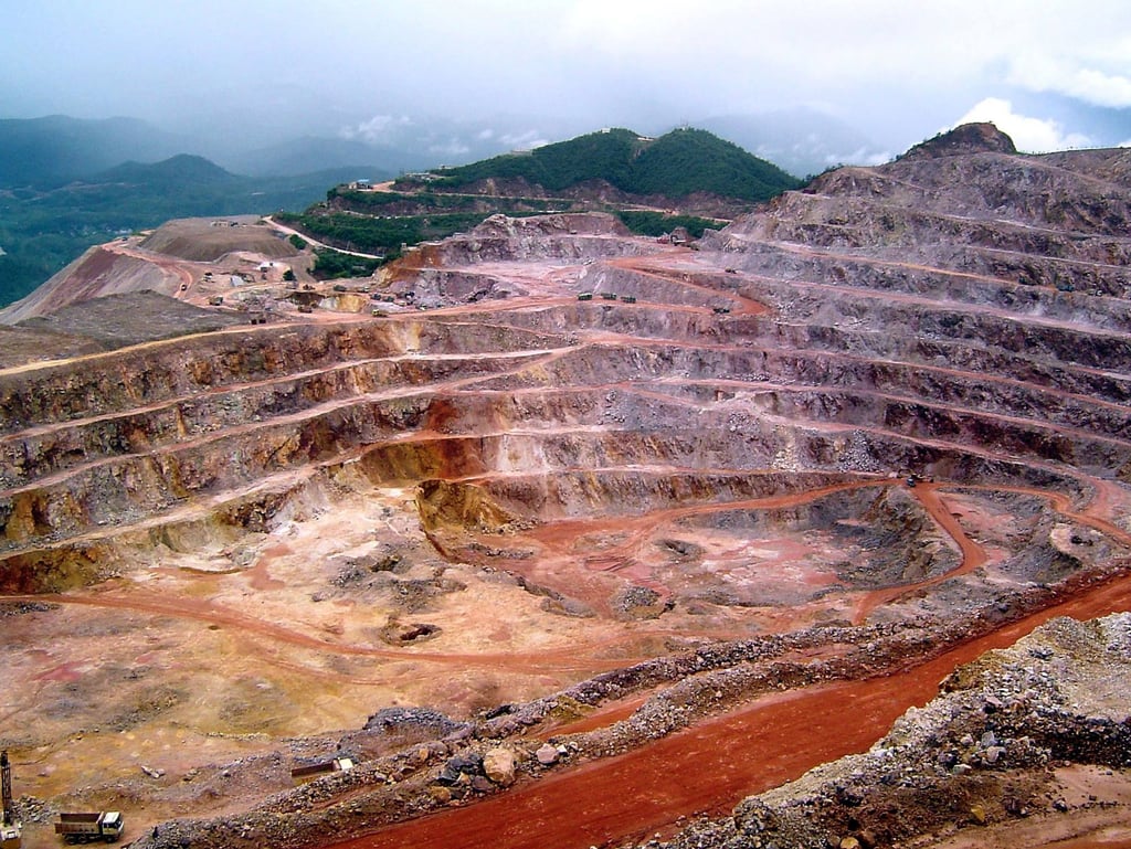 Zijin Mining Group’s copper mine in Shanghang county in south China’s Fujian province. Photo: AP Zijin Mining Group’s copper mine in Shanghang county in south China’s Fujian province. Photo: AP