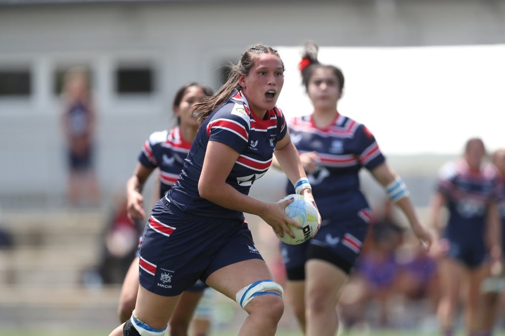 Shanna Forrest scored Hong Kong’s third try as they led 17-0 at half-time. Photo: Hong Kong China Rugby Shanna Forrest scored Hong Kong’s third try as they led 17-0 at half-time. Photo: Hong Kong China Rugby