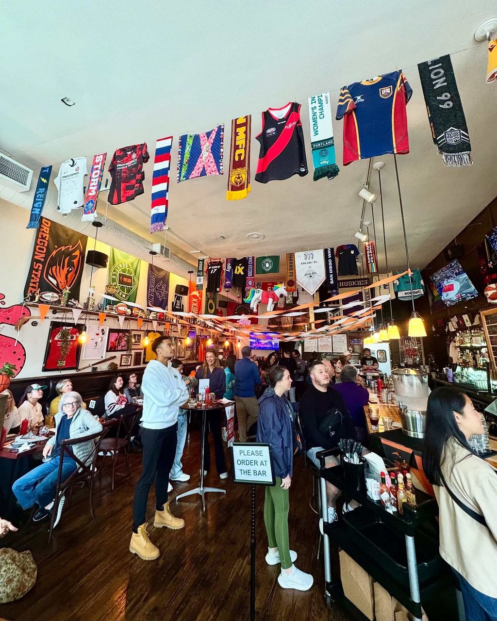 Patrons at The Sports Bra watch women’s basketball. Photo: Instagram/wnbaportland Patrons at The Sports Bra watch women’s basketball. Photo: Instagram/wnbaportland