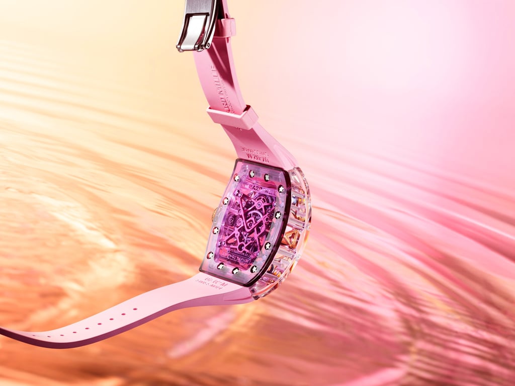 Richard Mille’s RM 75-01 is crafted from synthetic sapphire. Photo: Handout Richard Mille’s RM 75-01 is crafted from synthetic sapphire. Photo: Handout
