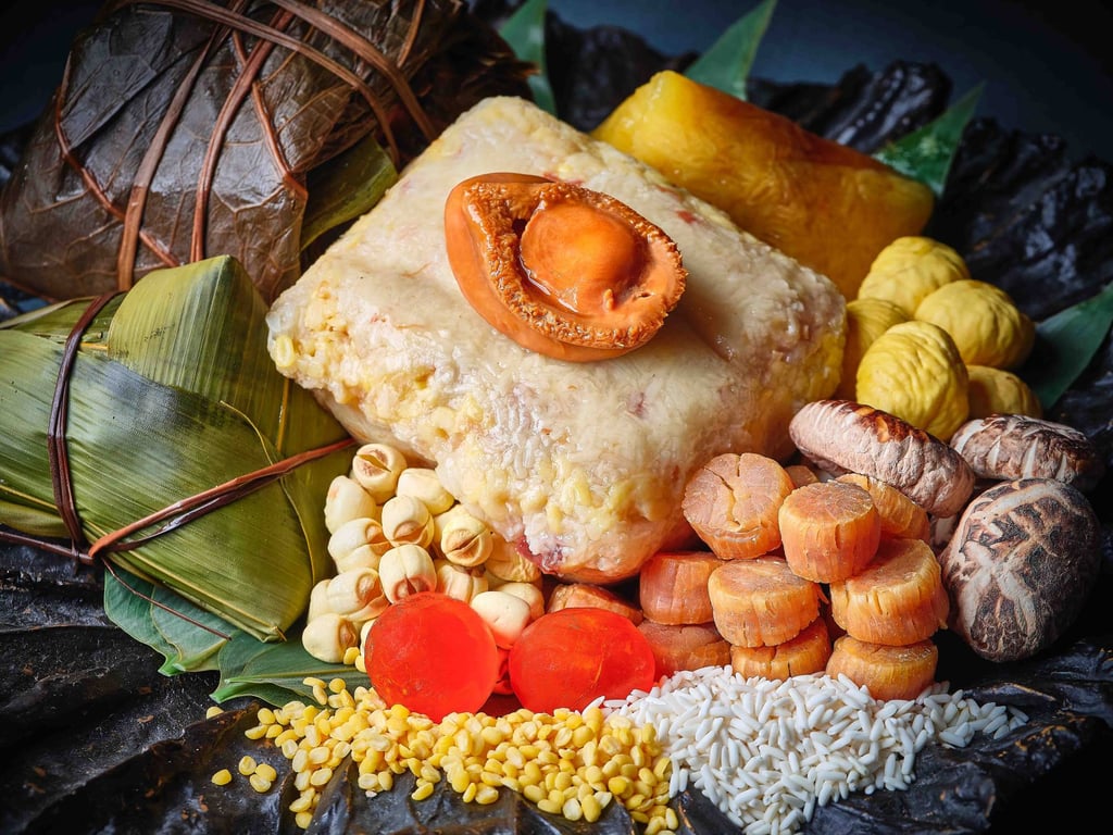 The Legacy House’s Cantonese-style zongzi feature a characteristically wide variety of fillings. Photo: Handout The Legacy House’s Cantonese-style zongzi feature a characteristically wide variety of fillings. Photo: Handout