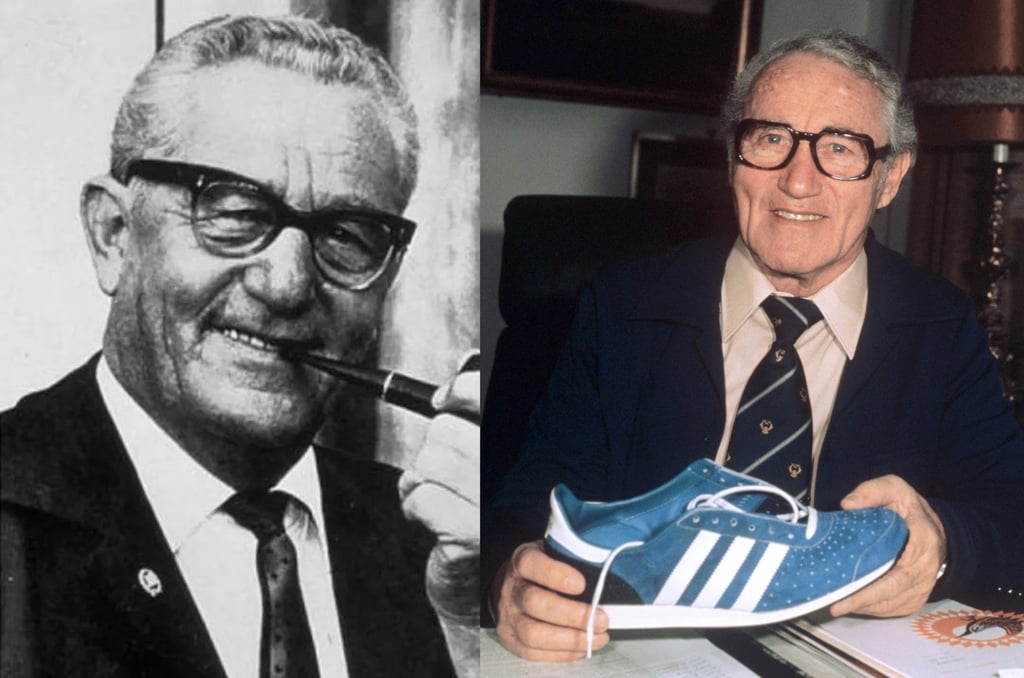 Rudolf “Rudi” Dassler (left) and Adolf “Adi” Dassler. Photo: Handout/Getty Images