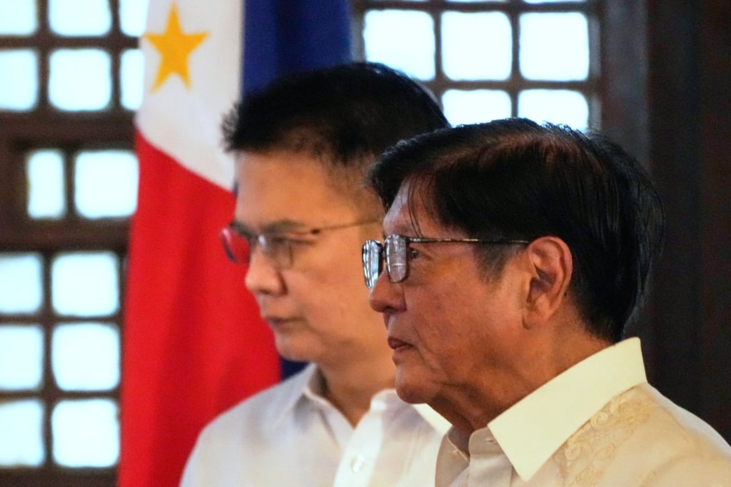 Philippine President Ferdinand Marcos Jnr (right) with Senate President Francis Escudero at the presidential palace in Manila on Thursday. Photo: AP Philippine President Ferdinand Marcos Jnr (right) with Senate President Francis Escudero at the presidential palace in Manila on Thursday. Photo: AP