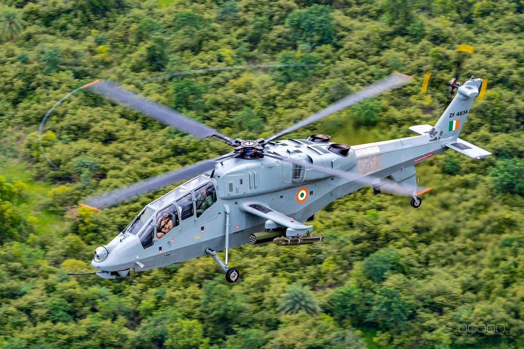 The HAL Prachand is an Indian multi-role light attack helicopter designed and manufactured by Hindustan Aeronautics Limited (HAL) under Project Light Combat Helicopter (LCH). Photo: Handout The HAL Prachand is an Indian multi-role light attack helicopter designed and manufactured by Hindustan Aeronautics Limited (HAL) under Project Light Combat Helicopter (LCH). Photo: Handout