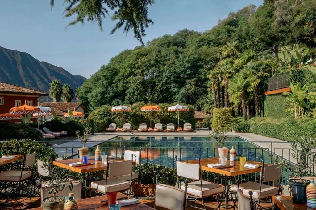 Poolside dining at the Grand Hotel Tremezzo. Photo: Handout