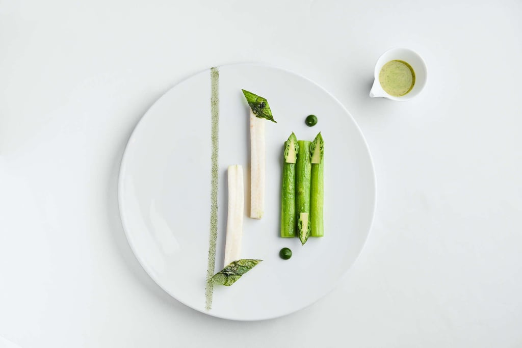 Dover sole with green asparagus and Chartreuse. Photo: Belon Dover sole with green asparagus and Chartreuse. Photo: Belon