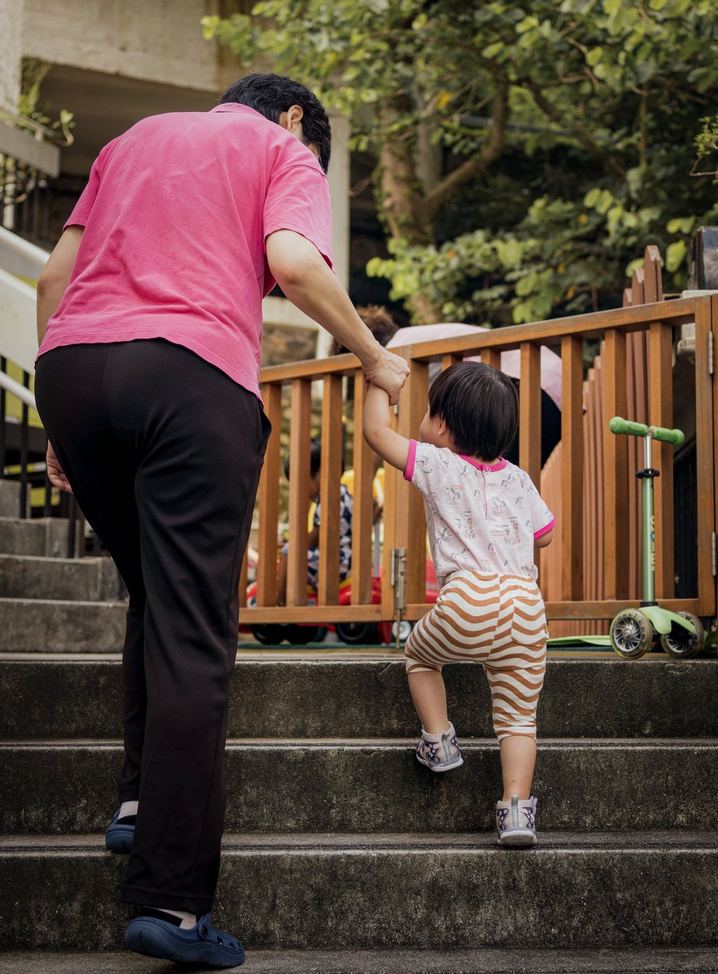 Carers and children at the Mother’s Choice home in Mid-Levels. Photo: courtesy Mother’s Choice