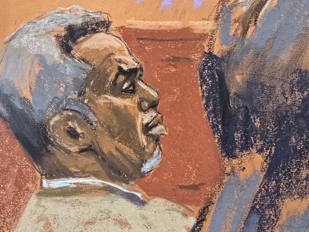 Sean “Diddy” Combs listens during his sex trafficking trial in New York on Thursday. Courtroom sketch: Jane Rosenberg via Reuters Sean “Diddy” Combs listens during his sex trafficking trial in New York on Thursday. Courtroom sketch: Jane Rosenberg via Reuters