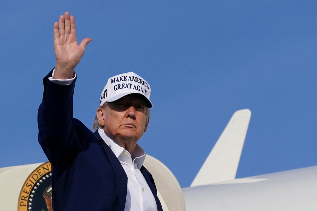 US President Donald Trump on Sunday. Photo: Reuters US President Donald Trump on Sunday. Photo: Reuters