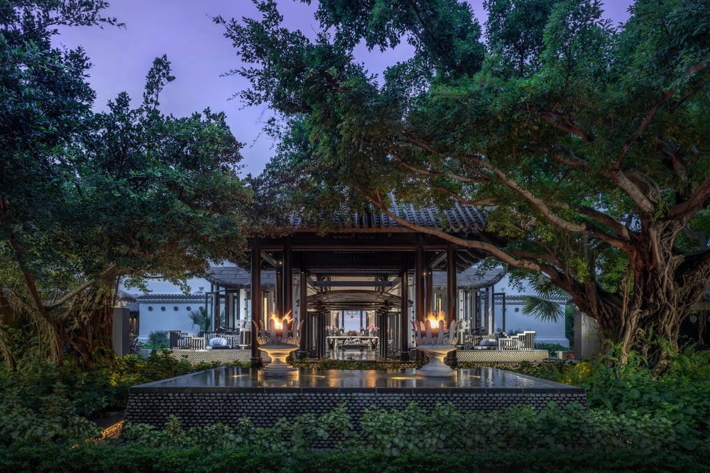 The lobby of the InterContinental Danang Sun Peninsula Resort, nestled in jungle with wide sea views. Photo: InterContinental Danang