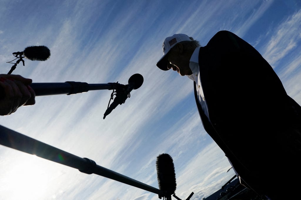 Tổng thống Mỹ Donald Trump hôm Chủ nhật. Ảnh: Reuters