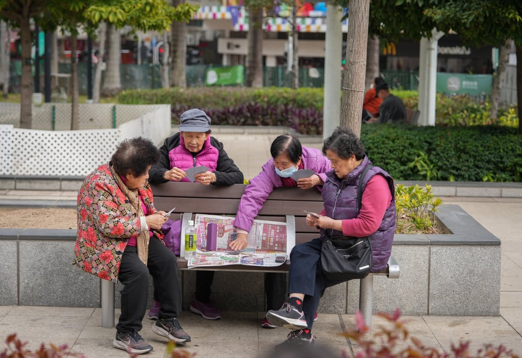 Elderly women play cards in To Kwa Wan. According to authorities, the spending by people aged 60 and above reached about HK$342 billion in 2024. Photo: Sam Tsang Elderly women play cards in To Kwa Wan. According to authorities, the spending by people aged 60 and above reached about HK$342 billion in 2024. Photo: Sam Tsang
