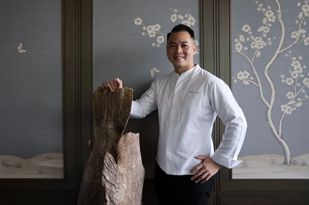 Jayson Tang, executive chef of Man Ho Chinese Restaurant in JW Marriott Hotel Hong Kong, suggests drizzling deep-fried or air-fried sticky rice dumplings in golden syrup. Photo: Jonathan Wong Jayson Tang, executive chef of Man Ho Chinese Restaurant in JW Marriott Hotel Hong Kong, suggests drizzling deep-fried or air-fried sticky rice dumplings in golden syrup. Photo: Jonathan Wong